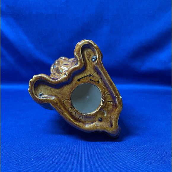 Brown Ceramic Cocker Spaniel Dog Figurine with Glass Eyes - Picture 7 of 7